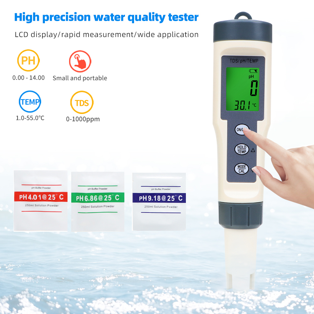 Ph Meter Digital Water Tester - 디지털 TDS PH 측정기 온도 측정