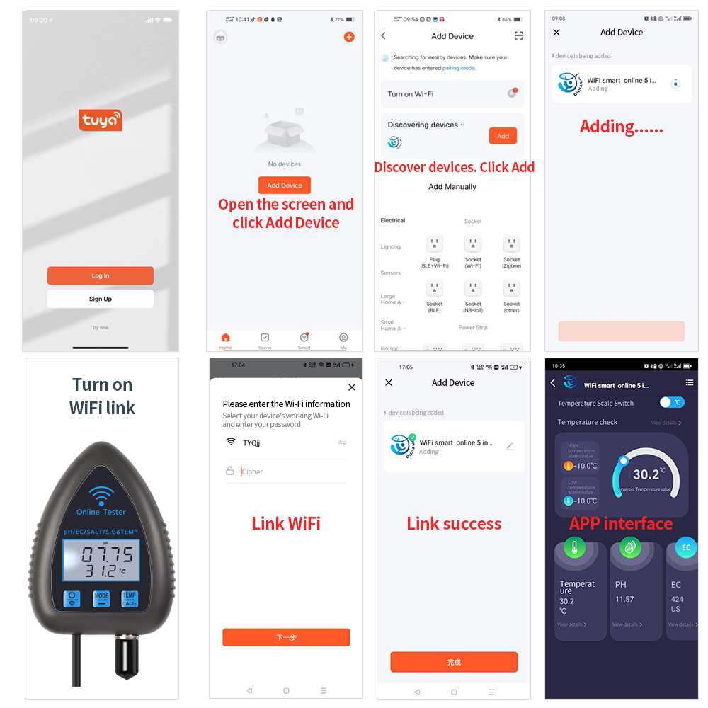 Tuya WiFi 5 in 1 수질 측정기 온라인 테스 - Ph Meter Digital Water Tester 리뷰 및 가격