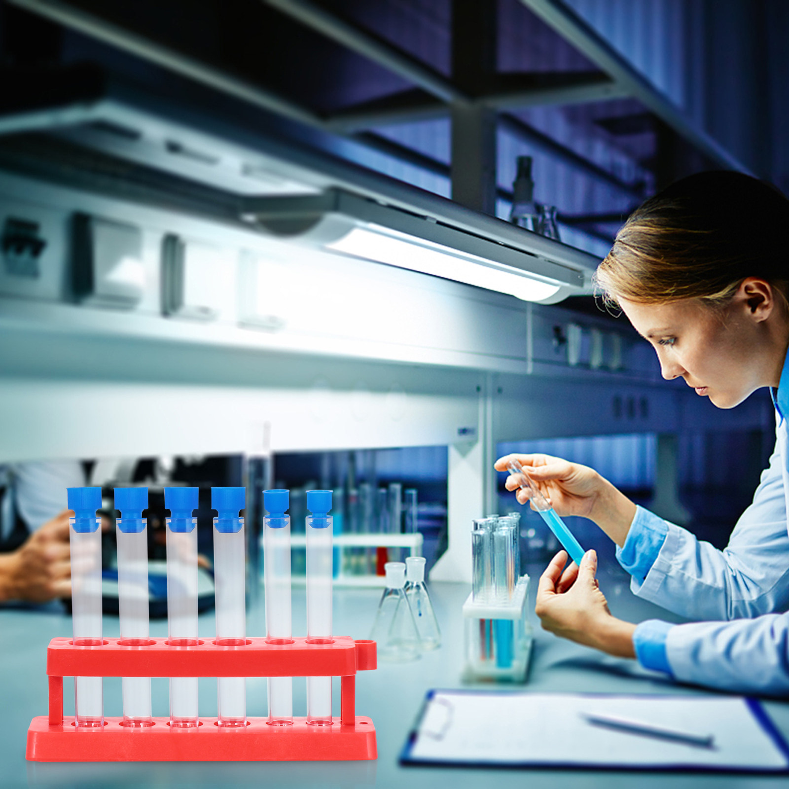실험용 플라스틱 시험관 세트(랙 포함) – 고품질 실험 - Lab Equipment 리뷰 및 가격