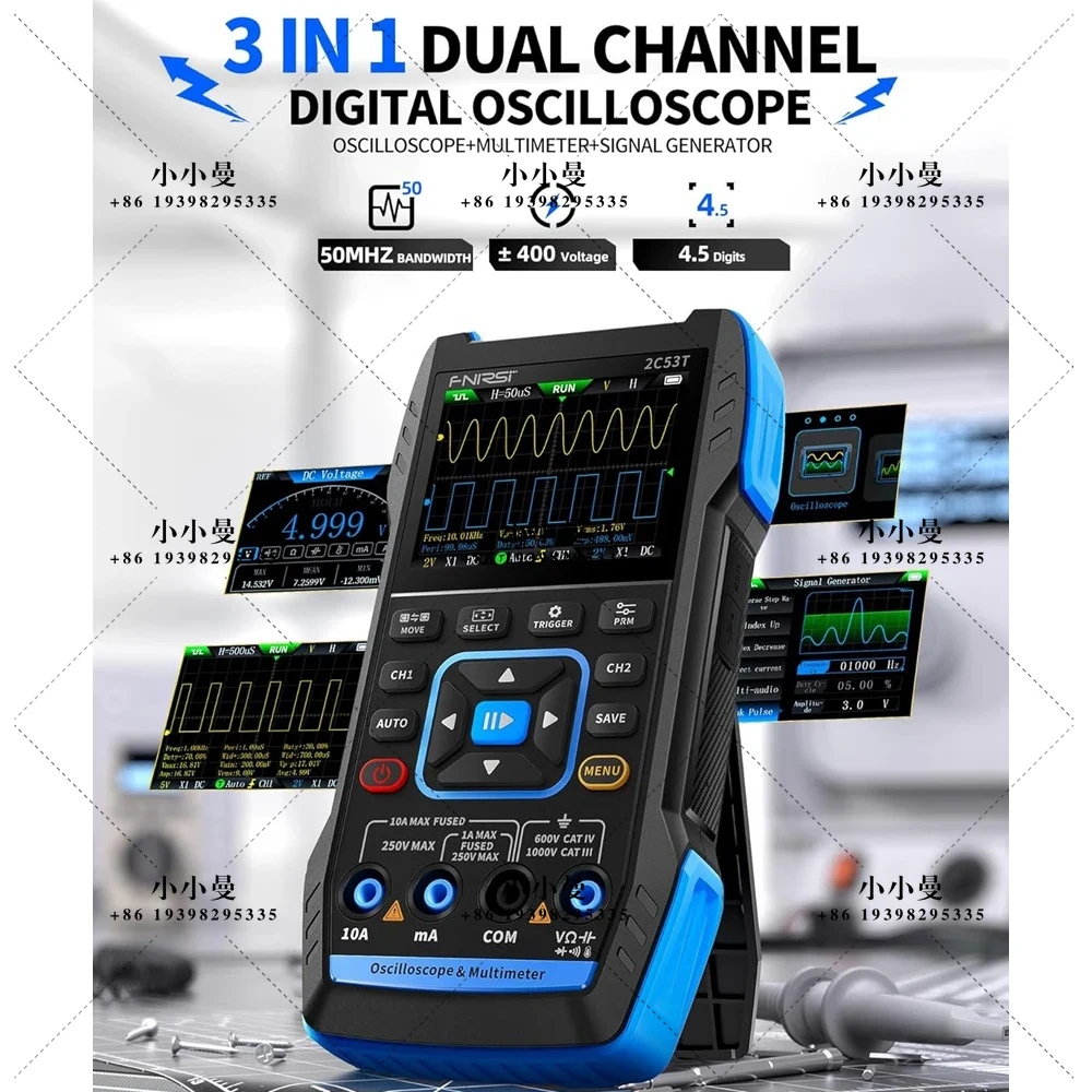 FNIRSI 2C53T 업그레이드된 휴대용 오실로스코프 - Fnirsi Digital Oscilloscope Handheld 리뷰 및 가격