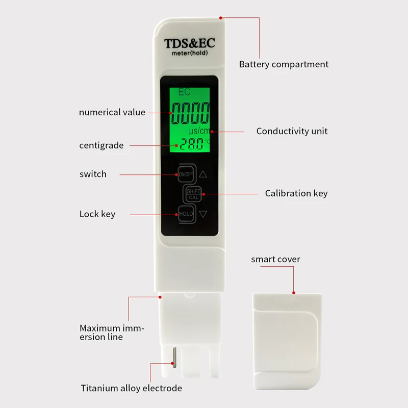 3 in 1 물 TDS 미터 EC 전도도 테스터 온도  - Ph Meter Digital Water Tester 리뷰 및 가격