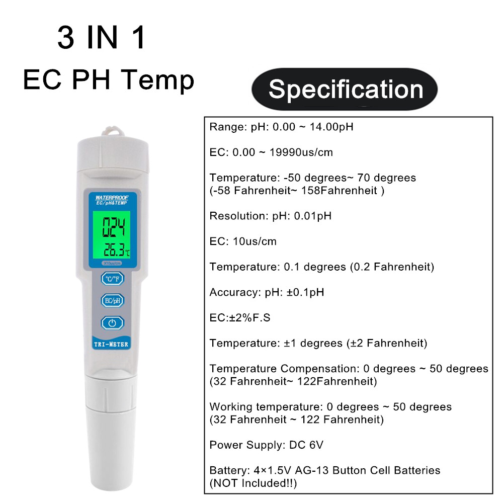 TDS PH EC 온도 측정기, 수질 테스트, 온도 모 - Ph Meter Digital Water Tester 리뷰 및 가격