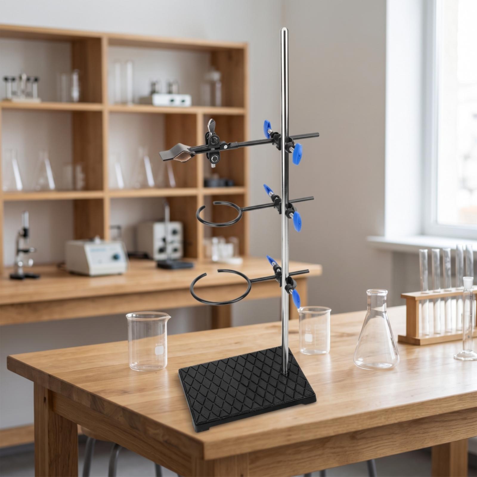 학생 실험 장비용 사각형 받침대와 파란색 손잡이 링이  - Lab Equipment 리뷰 및 가격